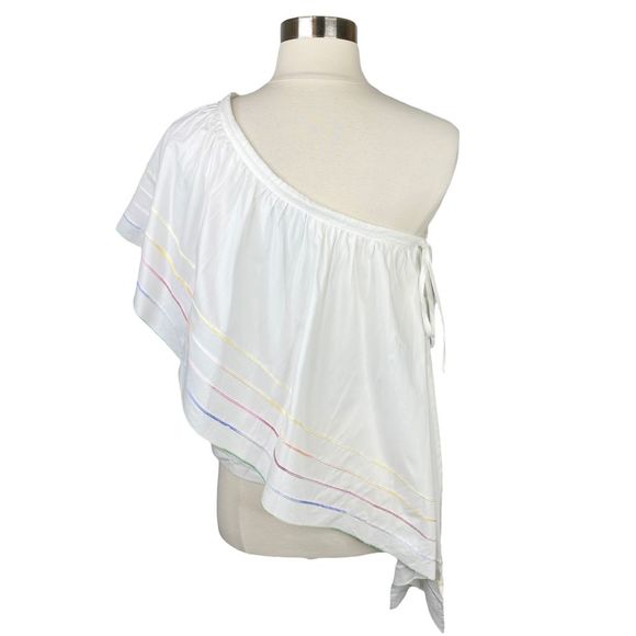Central Park x REVOLVE West Asymmetrical One-Shoulder Ruffle Top - Size XS - Picture 7 of 8